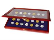 Mønt-vitrine 25 til 40 mm. mønter